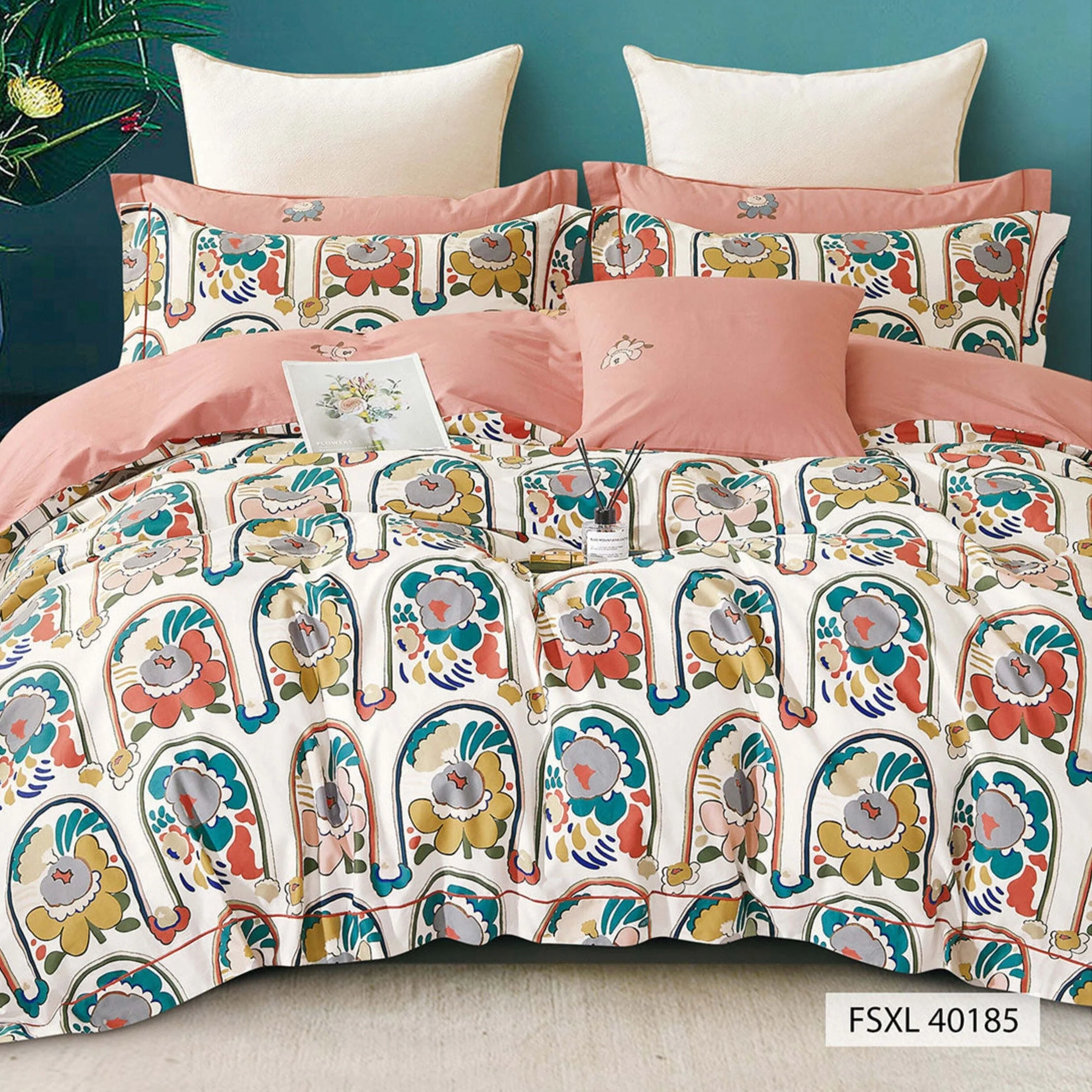 350 Tc Cotton Prints Bedding Collection | Super King Size Bedsheets - Image 3