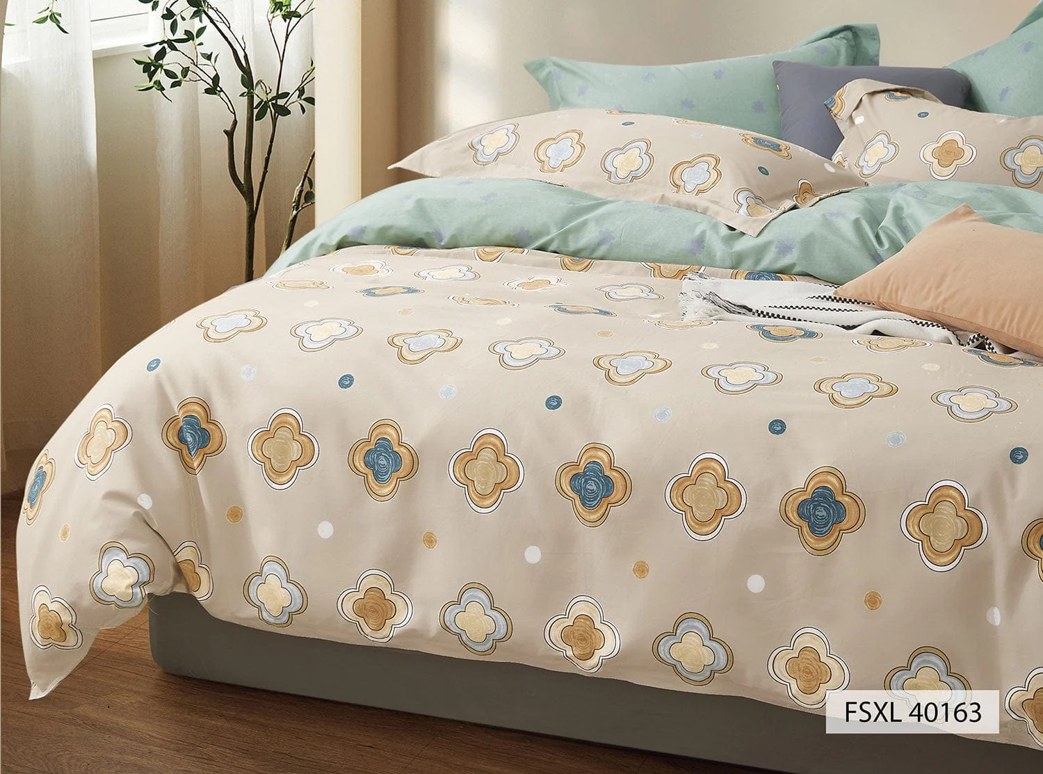 350 Tc Cotton Prints Bedding Collection | Super King Size Bedsheets - Image 5