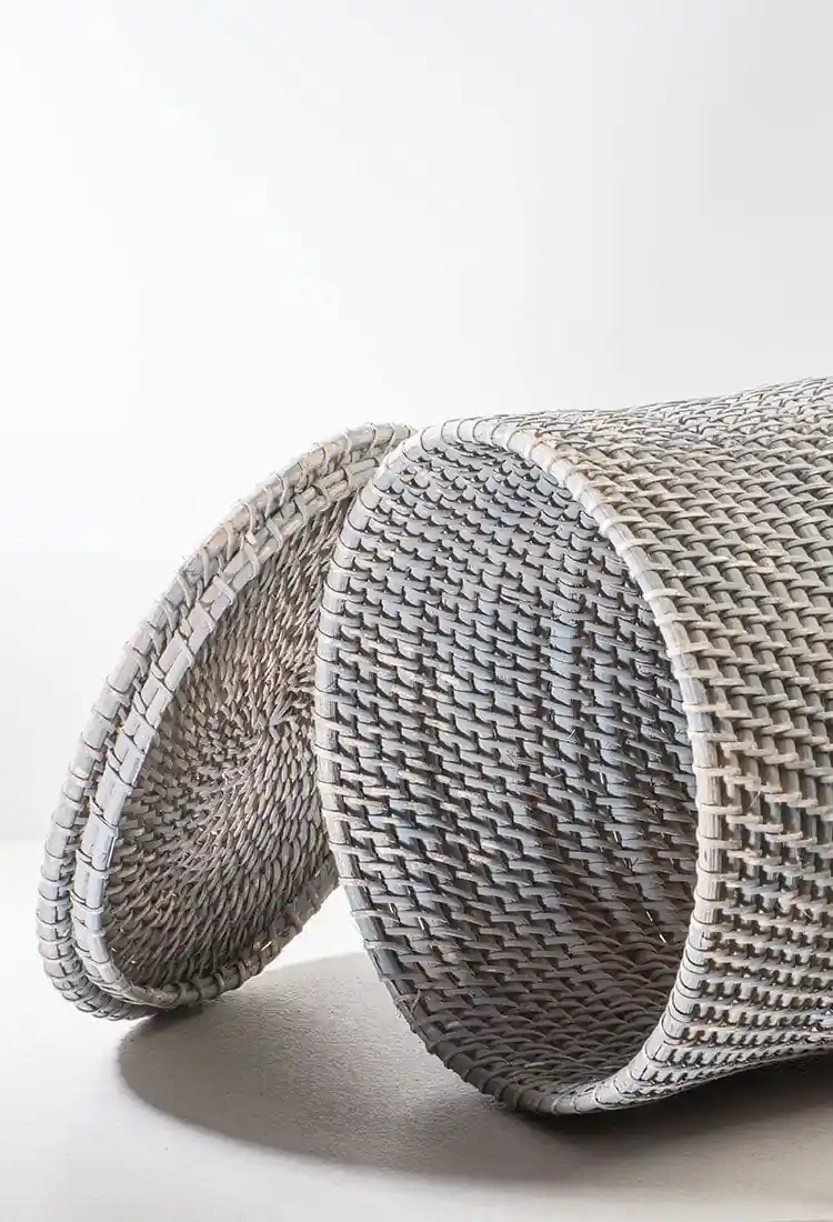 Bamboo Cane Laundry Hamper Cylindrical - Image 10