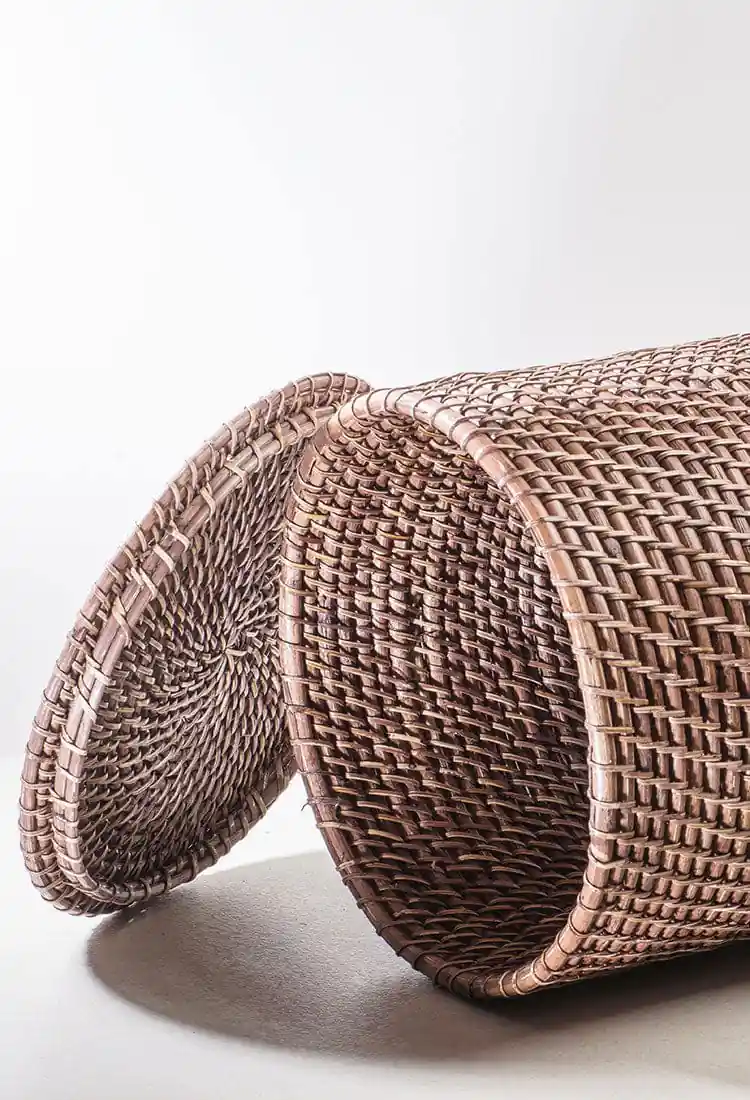 Bamboo Cane Laundry Hamper Cylindrical - Image 16