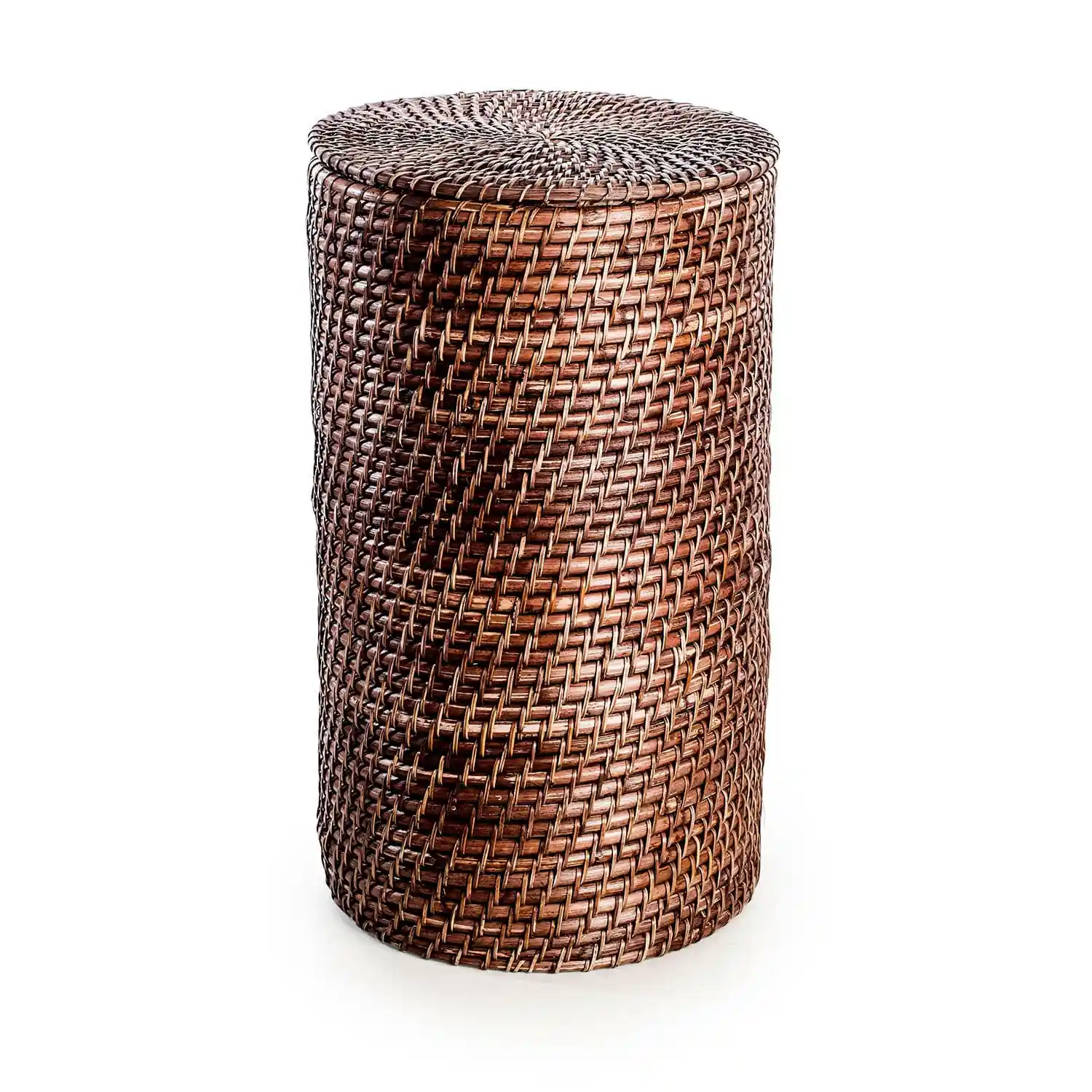 Bamboo Cane Laundry Hamper Cylindrical - Image 17