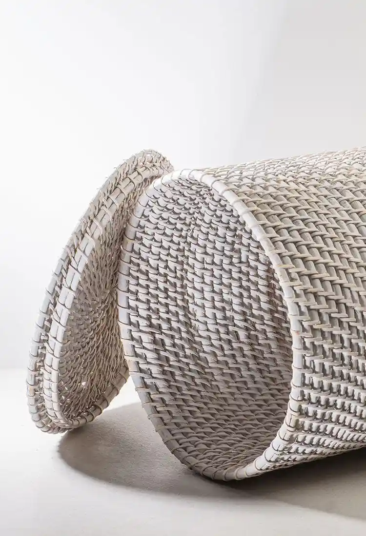 Bamboo Cane Laundry Hamper Cylindrical - Image 20