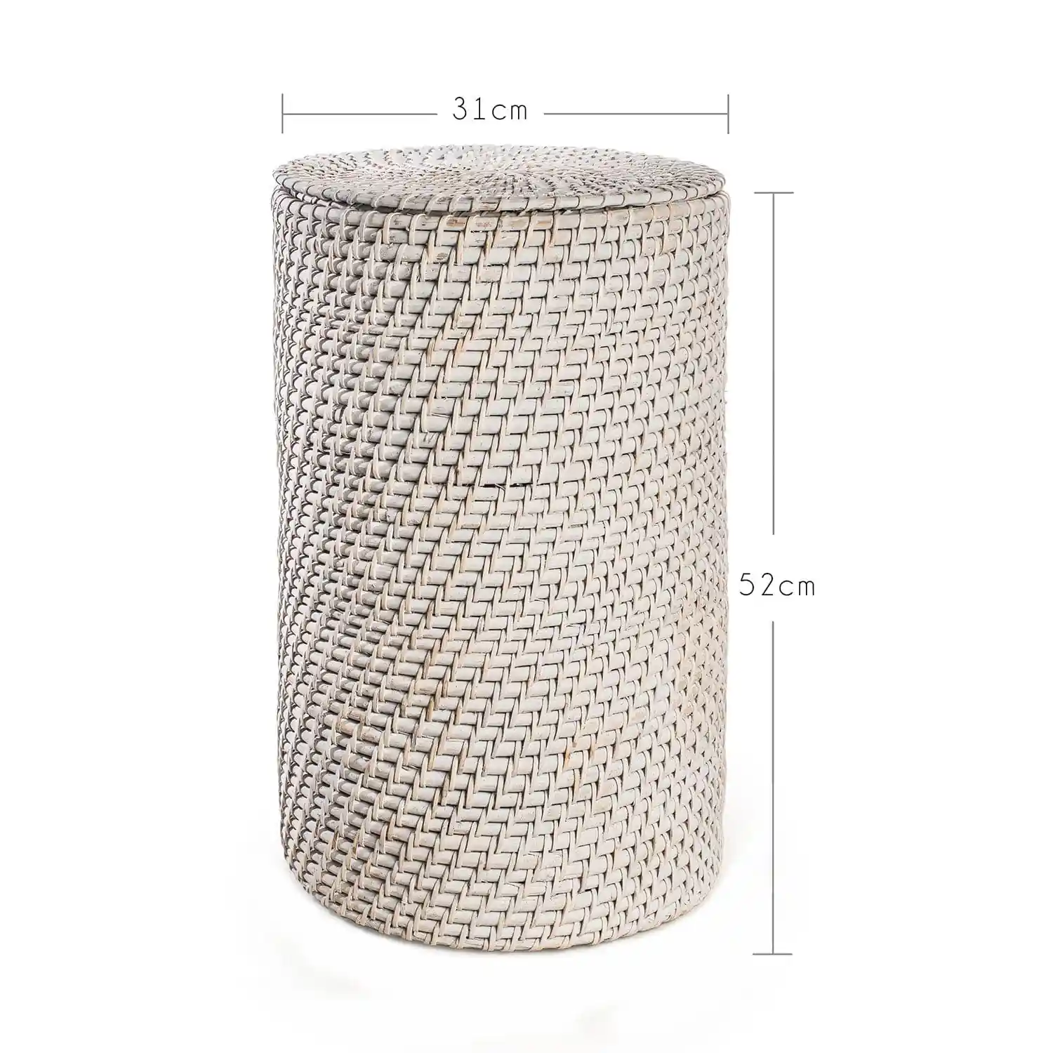 Bamboo Cane Laundry Hamper Cylindrical - Image 21