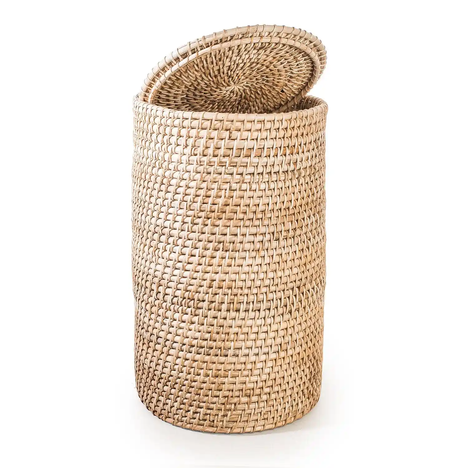 Bamboo Cane Laundry Hamper Cylindrical - Image 4