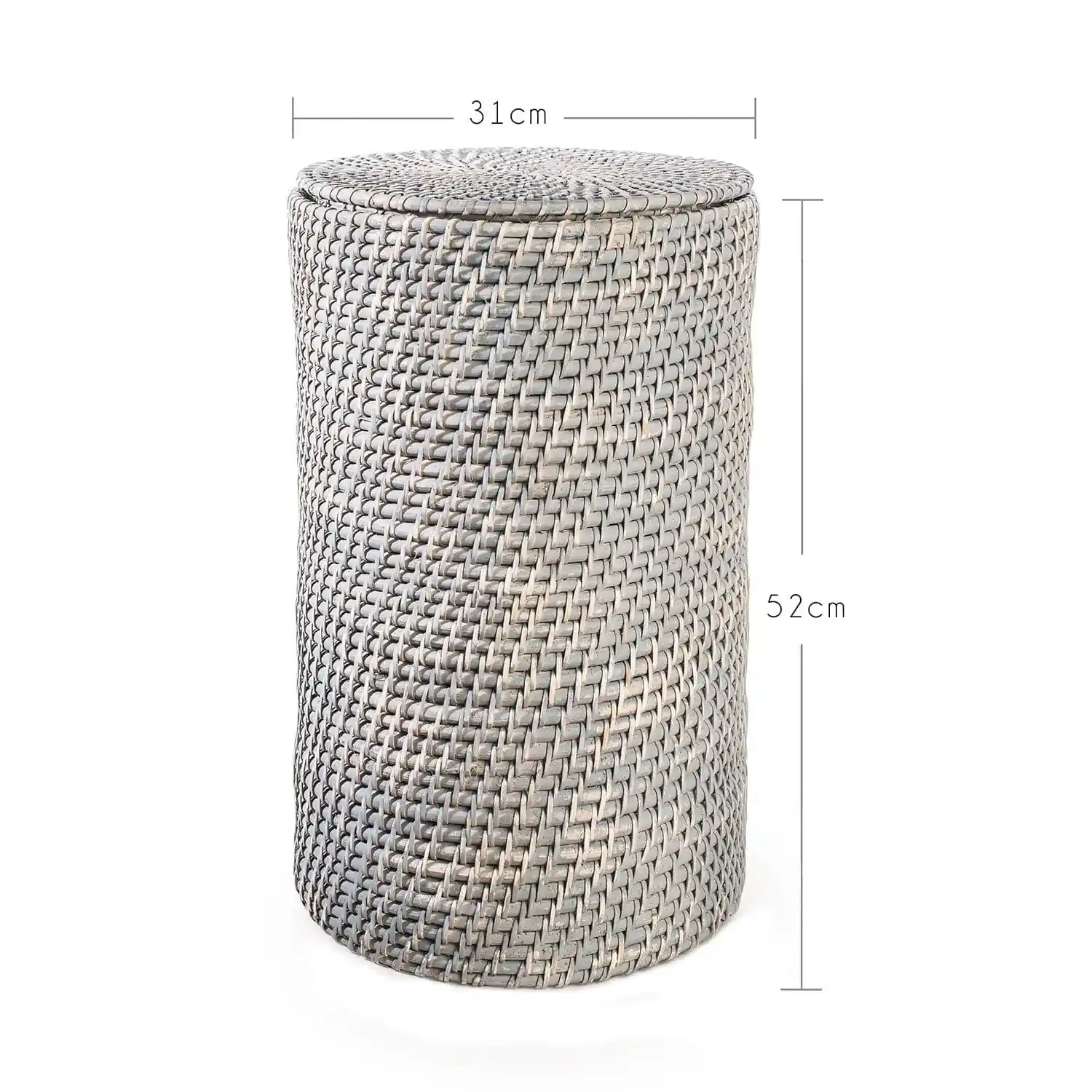 Bamboo Cane Laundry Hamper Cylindrical - Image 9