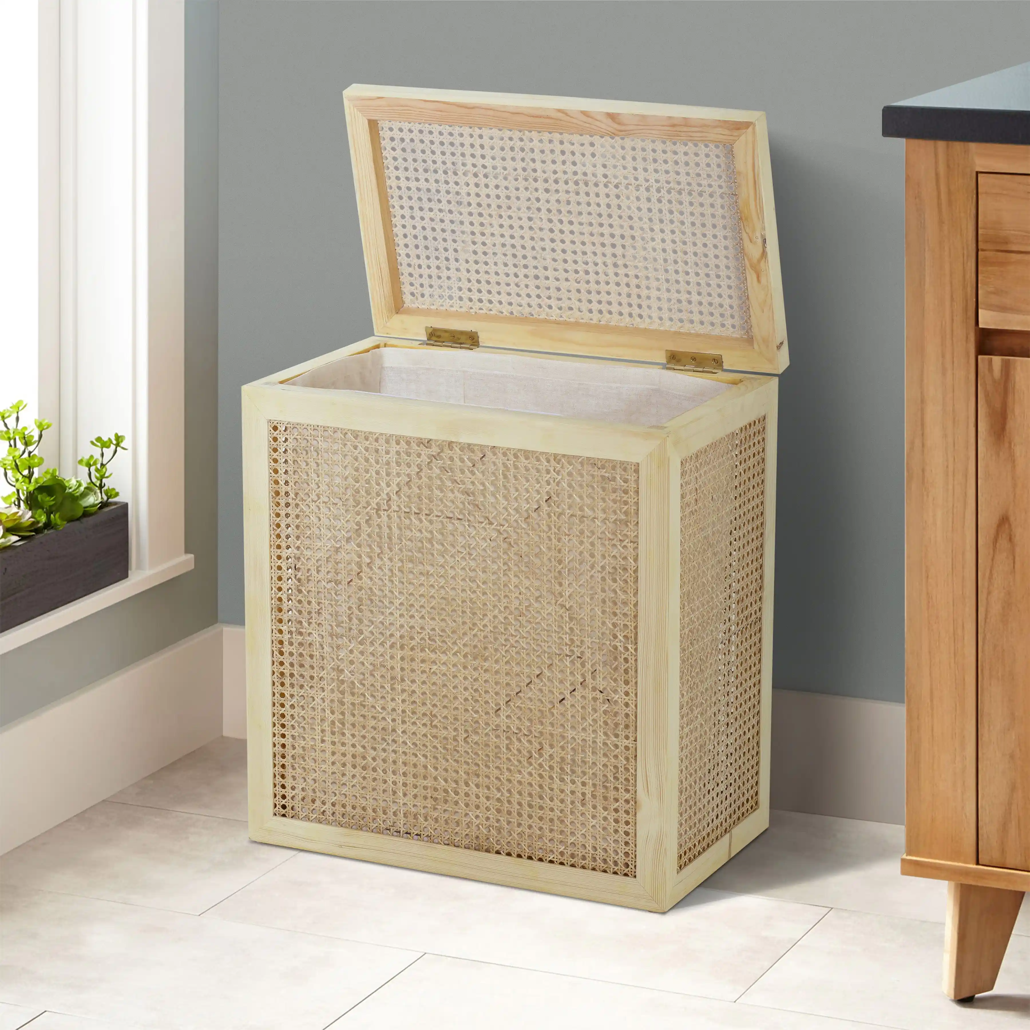 Bamboo Wicker  Laundry Baskets - Image 3