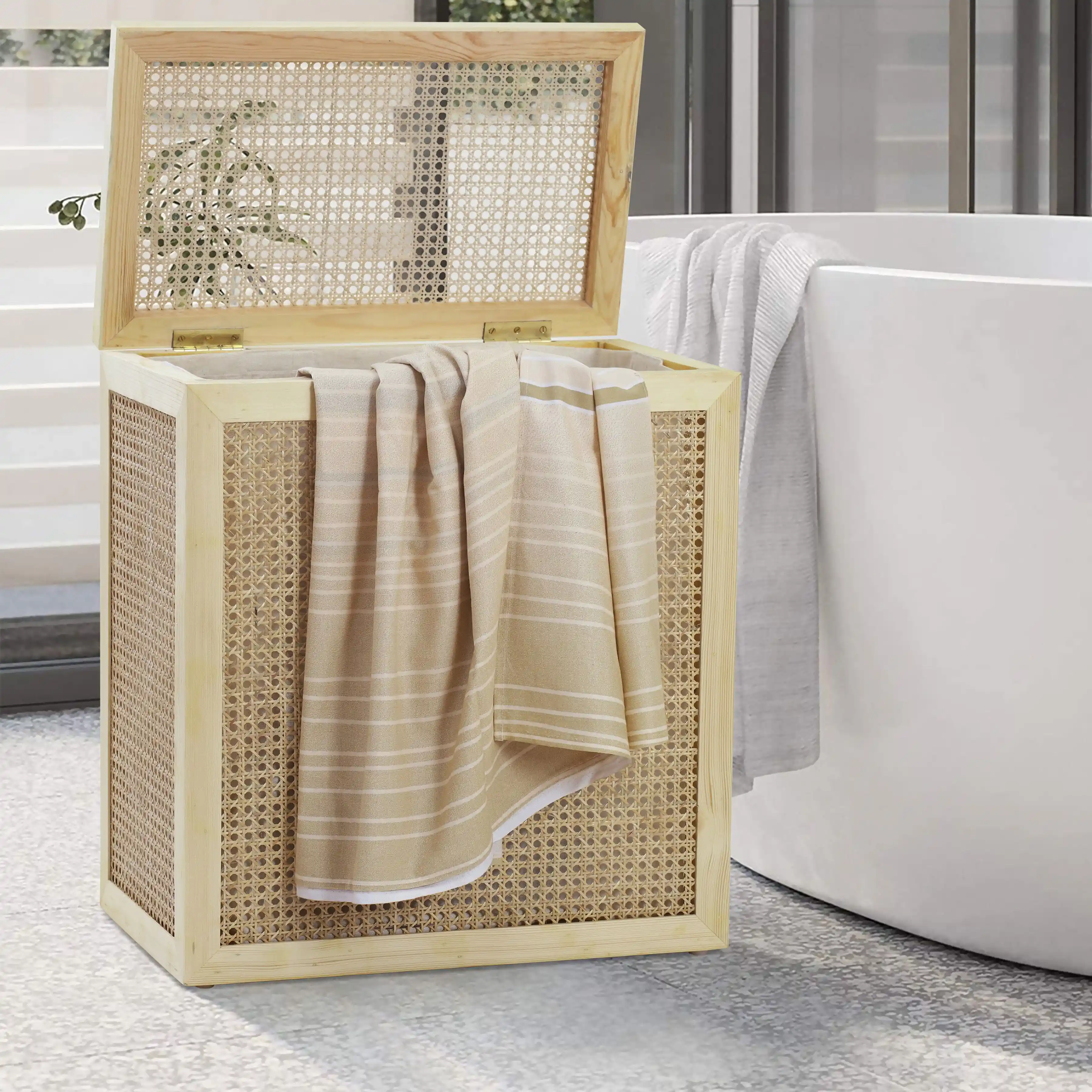 Bamboo Wicker  Laundry Baskets - Image 5