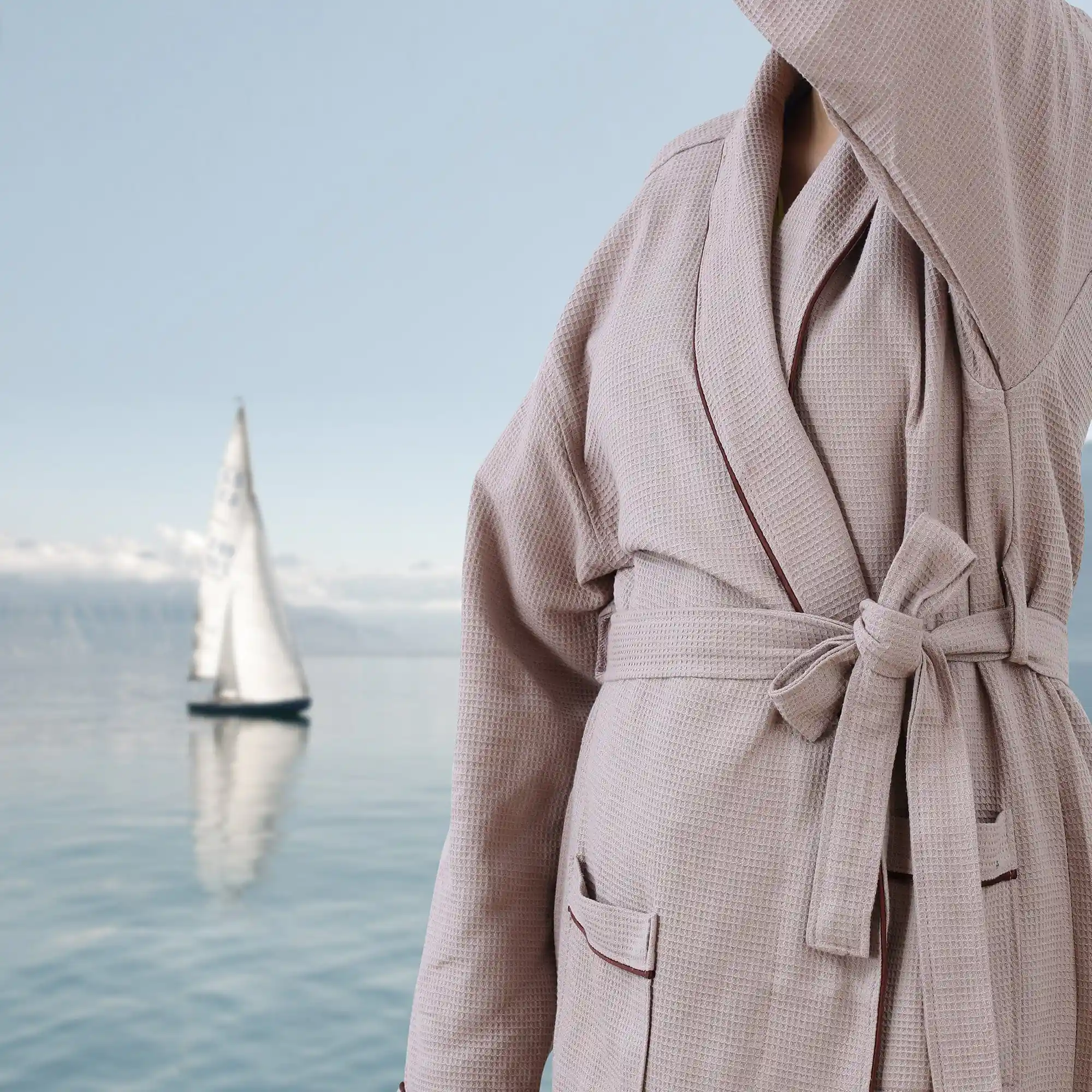 Cotton Waffle Bathrobe - Image 14
