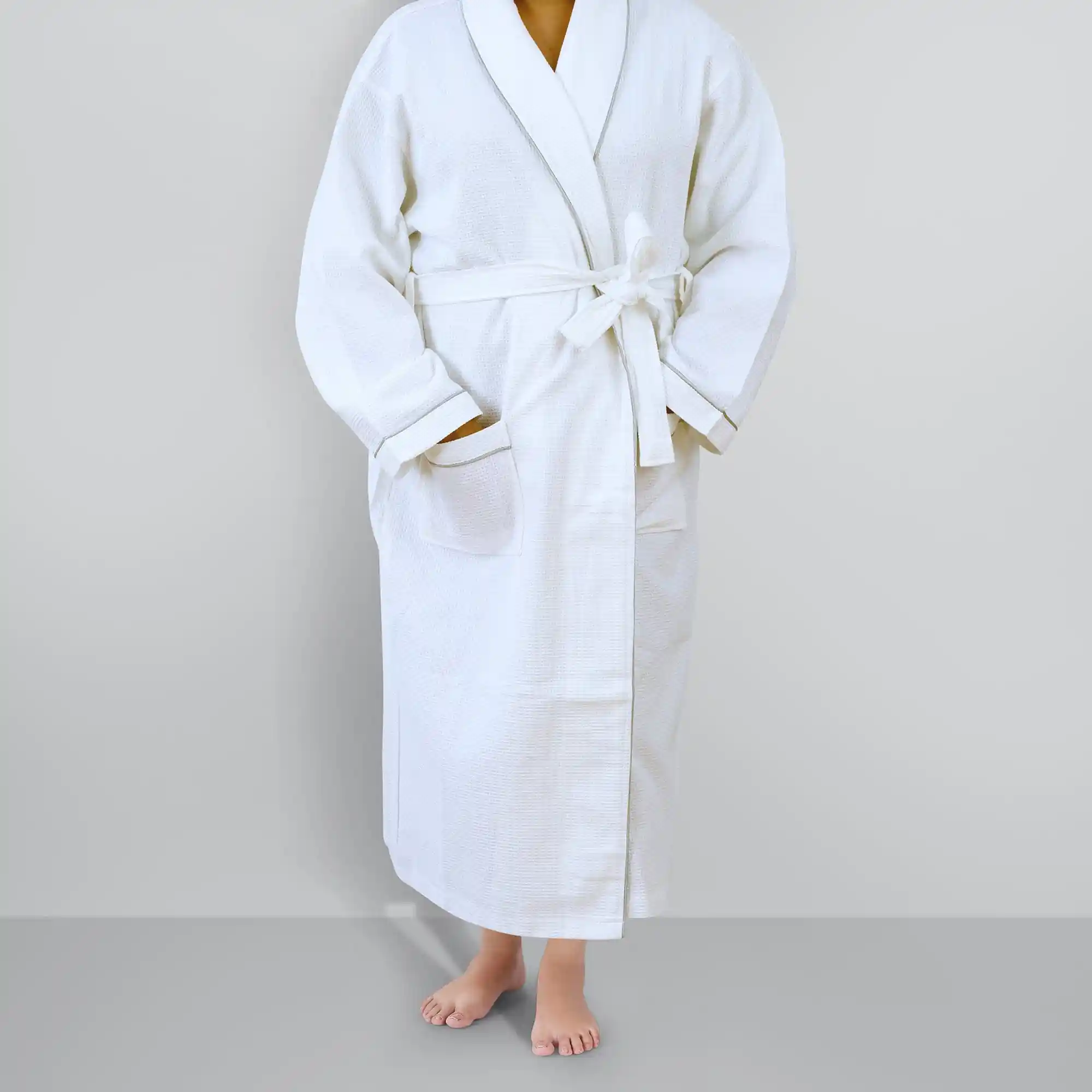 Cotton Waffle Bathrobe - Image 30