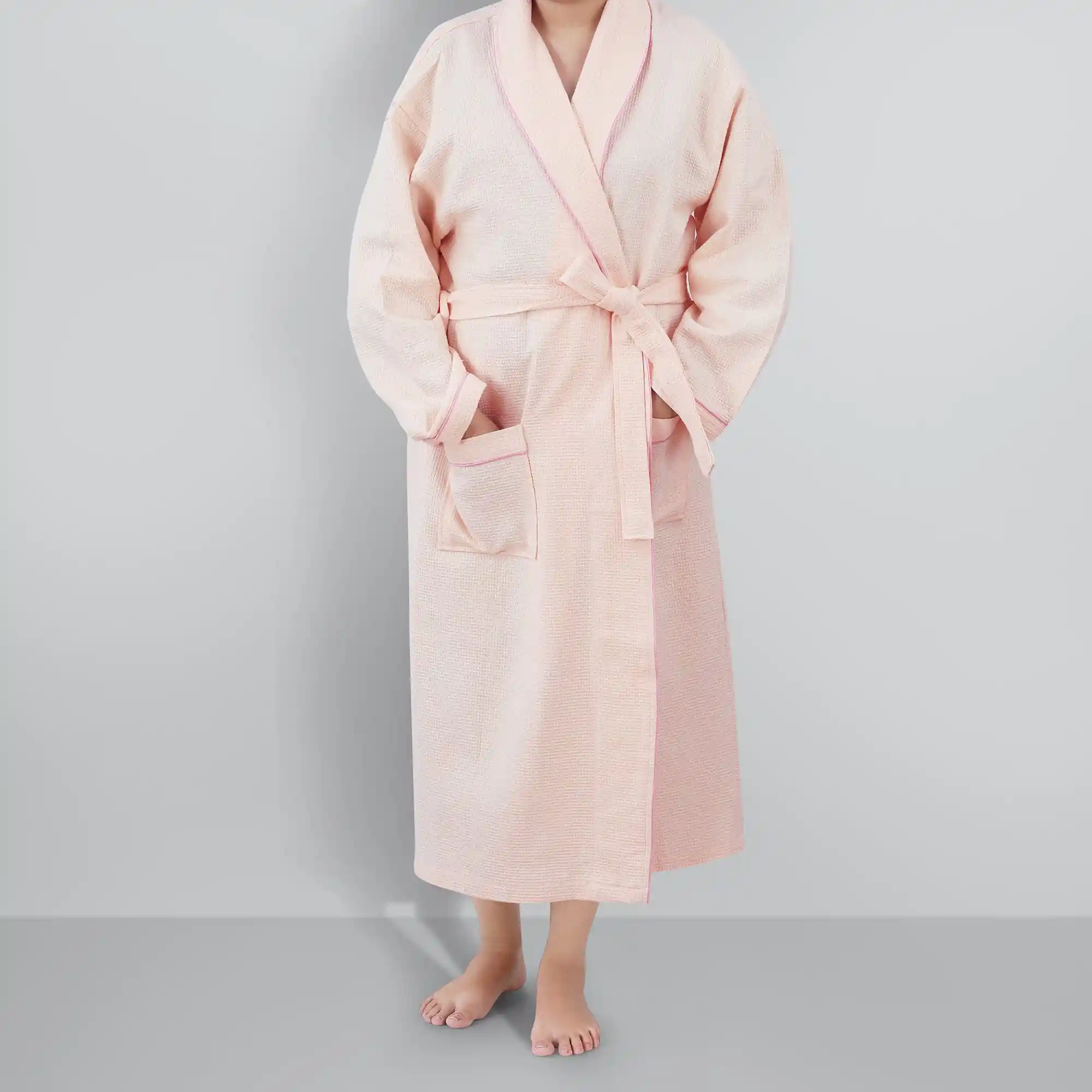 Cotton Waffle Bathrobe - Image 9
