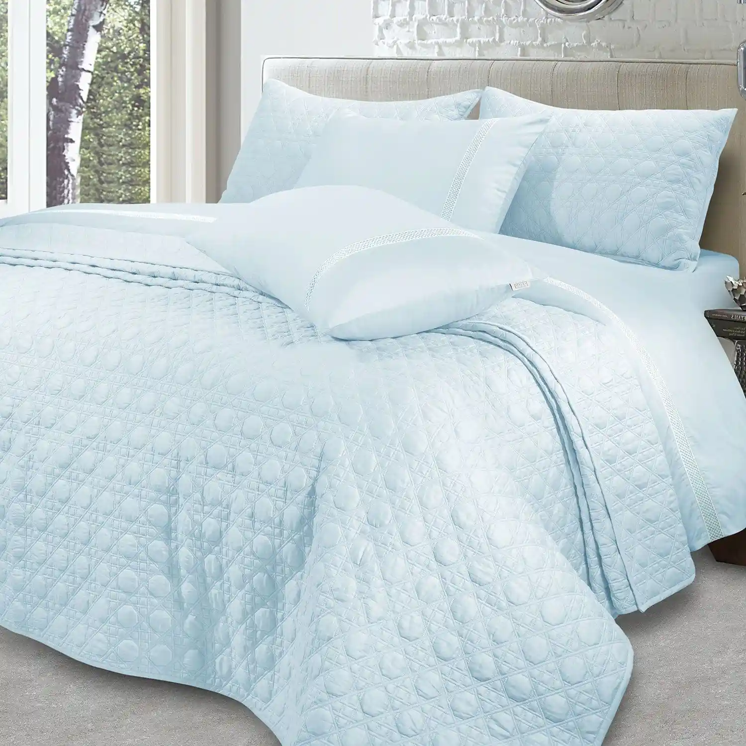 Botanic Mist Bedcover 3Pc Set | Cotton Bedcovers - Image 12