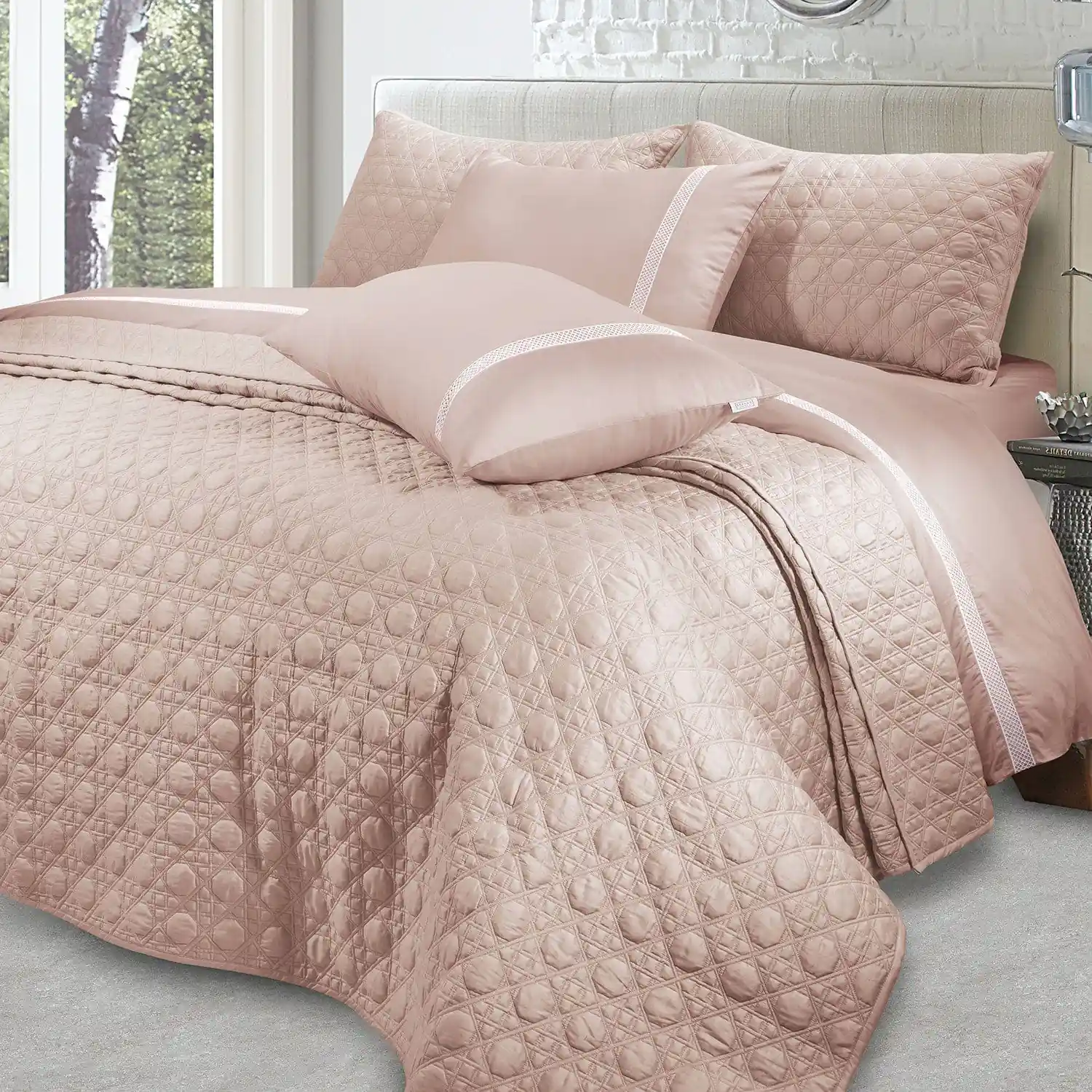 Botanic Mist Bedcover 3Pc Set | Cotton Bedcovers - Image 17