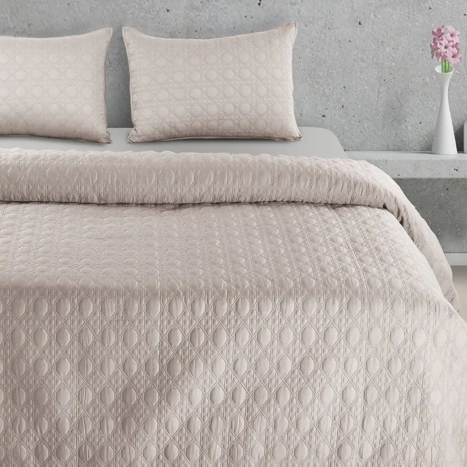 Botanic Mist Bedcover 3Pc Set | Cotton Bedcovers - Image 31