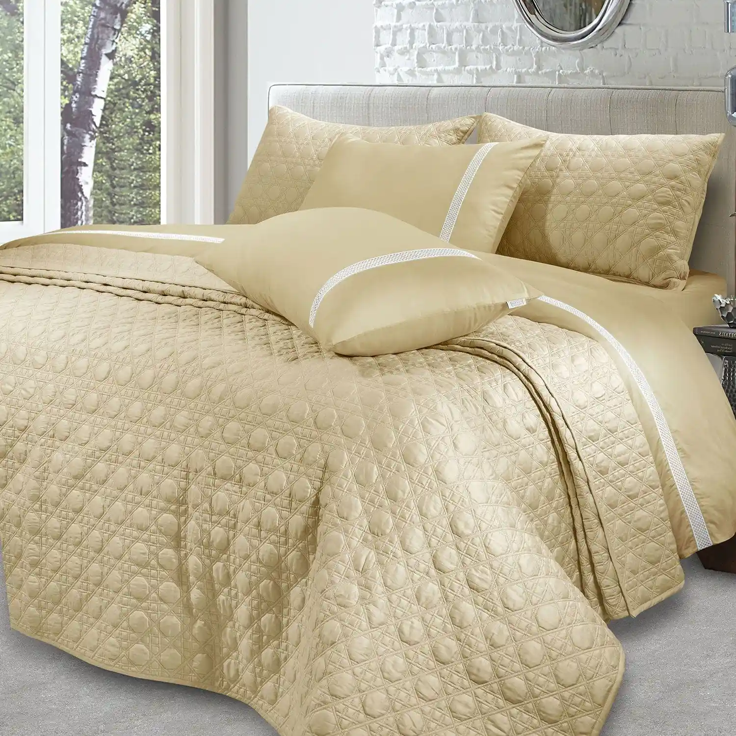 Botanic Mist Bedcover 3Pc Set | Cotton Bedcovers - Image 47