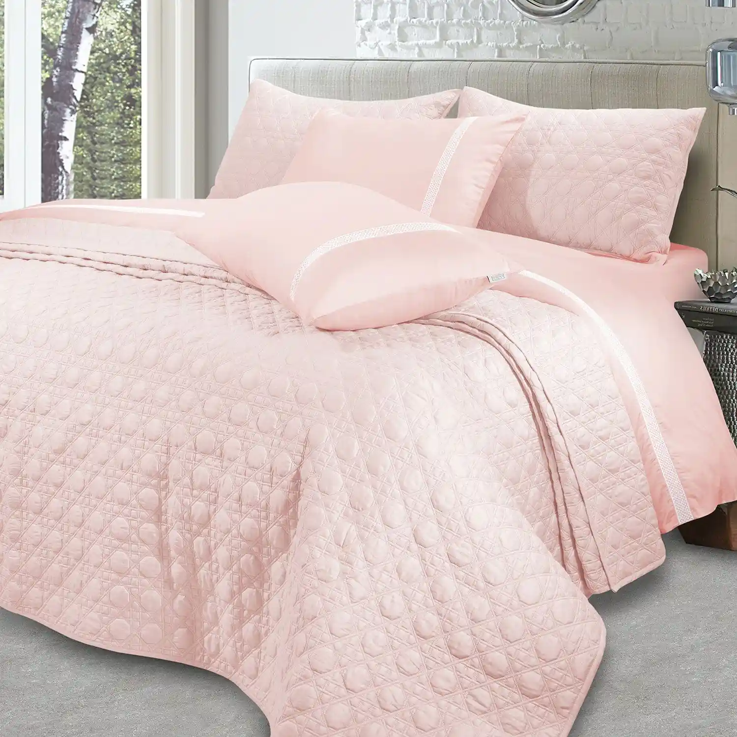 Botanic Mist Bedcover 3Pc Set | Cotton Bedcovers - Image 5