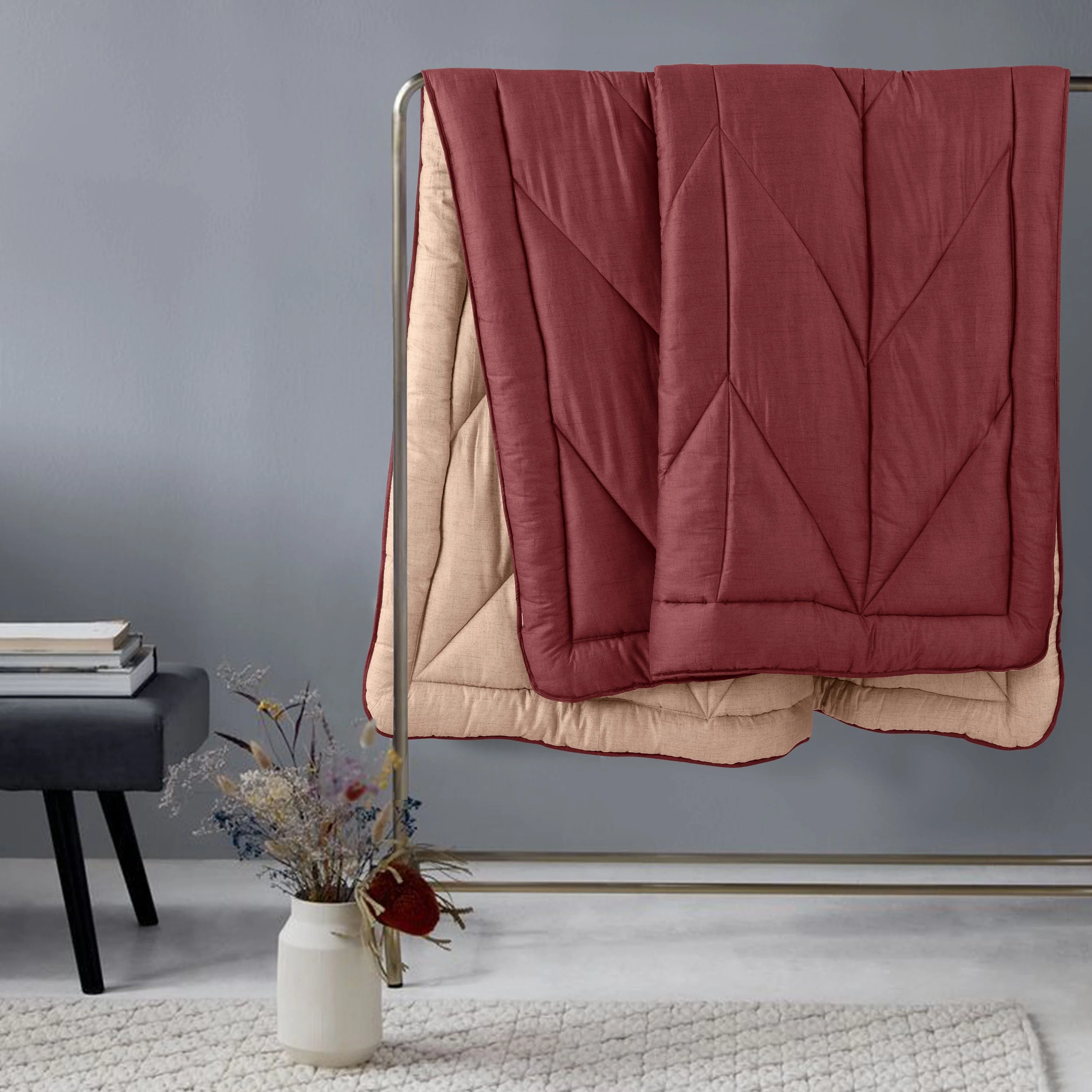 Grain Light Weight Winter Reversible Quilt |Lightweight Quilt For Winter - Image 16