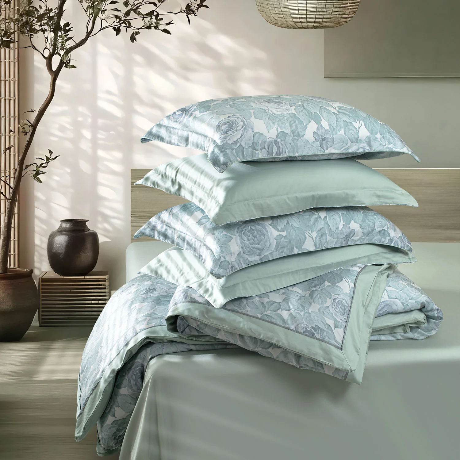 Green House Bamboo Bedding Set - 6 Pcs Set - Image 123