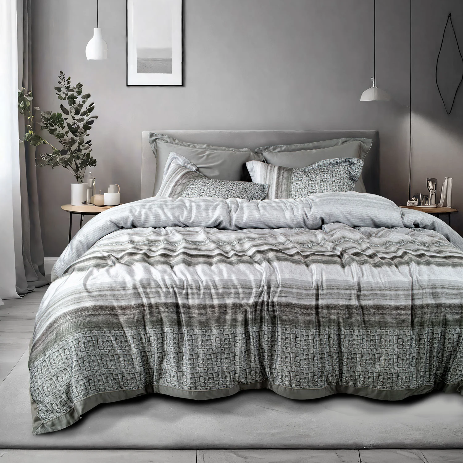 Green House Bamboo Bedding Set - 6 Pcs Set - Image 139