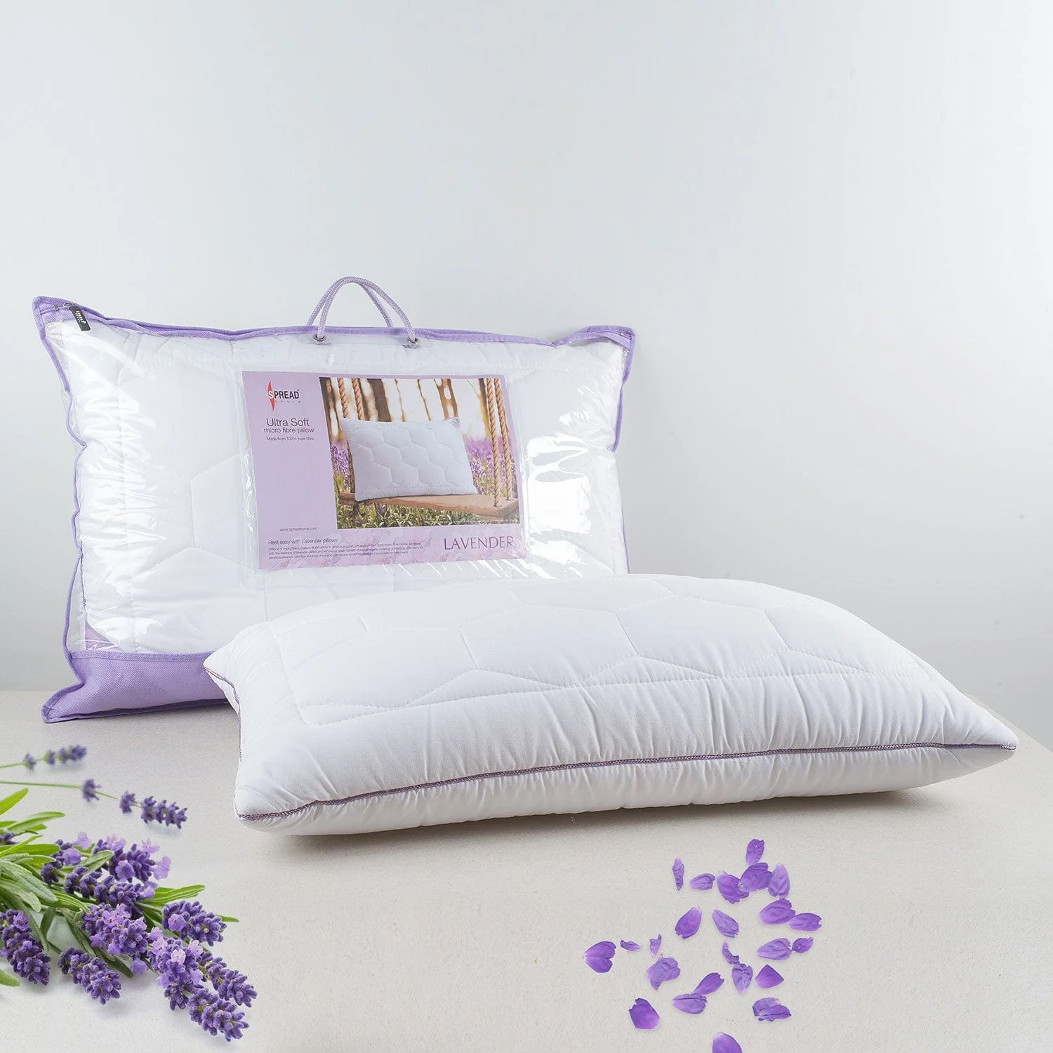 Lavender With Suede Fabric And Micro Fibre Inside Pillow | Pillow For The Best Sleep - Image 6