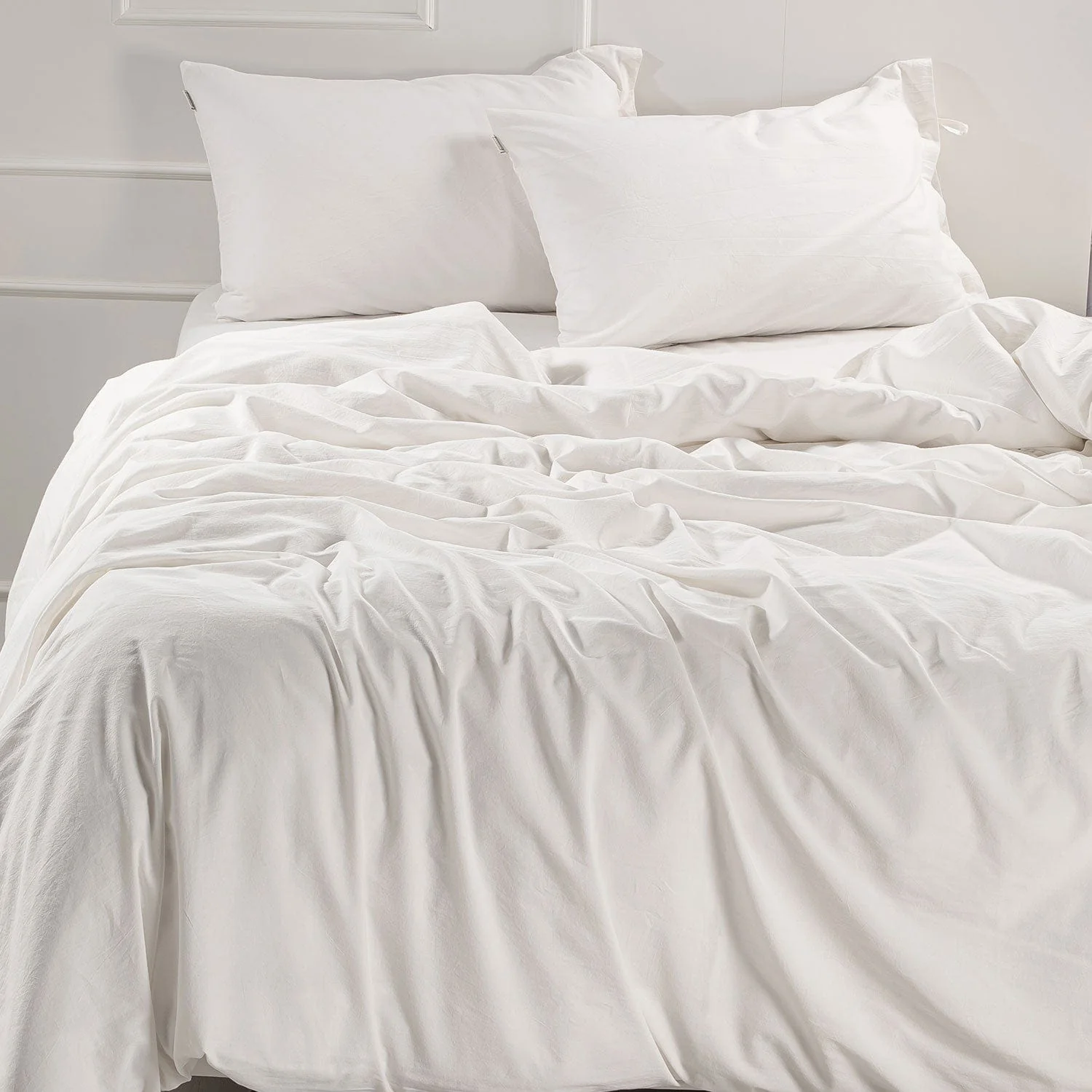 Pre Washed 100 %  Cotton Flex Breathable Solid Bedding | 100 % Cotton Bedding  Set - Image 3