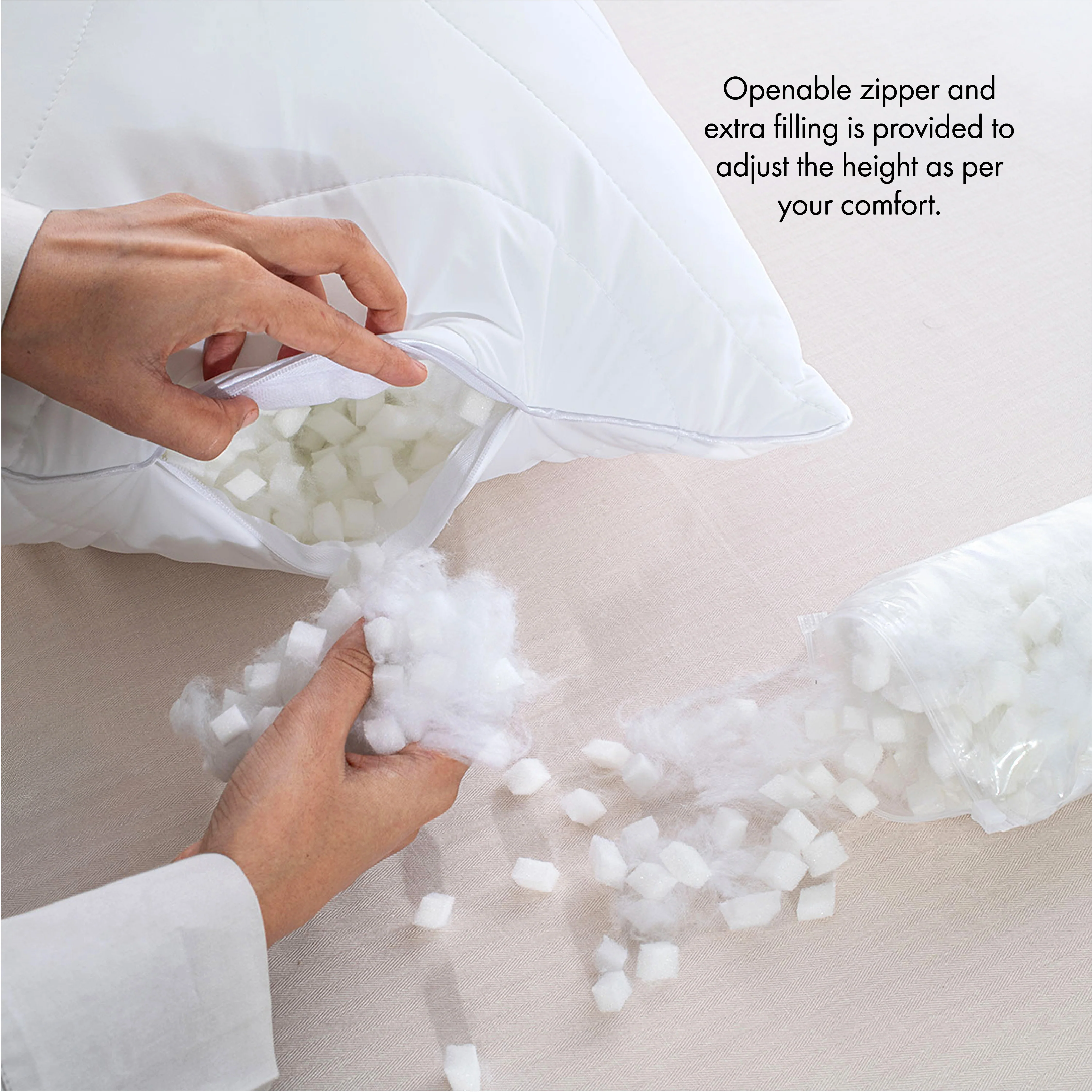 Sleepology Luxury Pillow | Adjustable Filling - Neck & Shoulder Support - Image 4