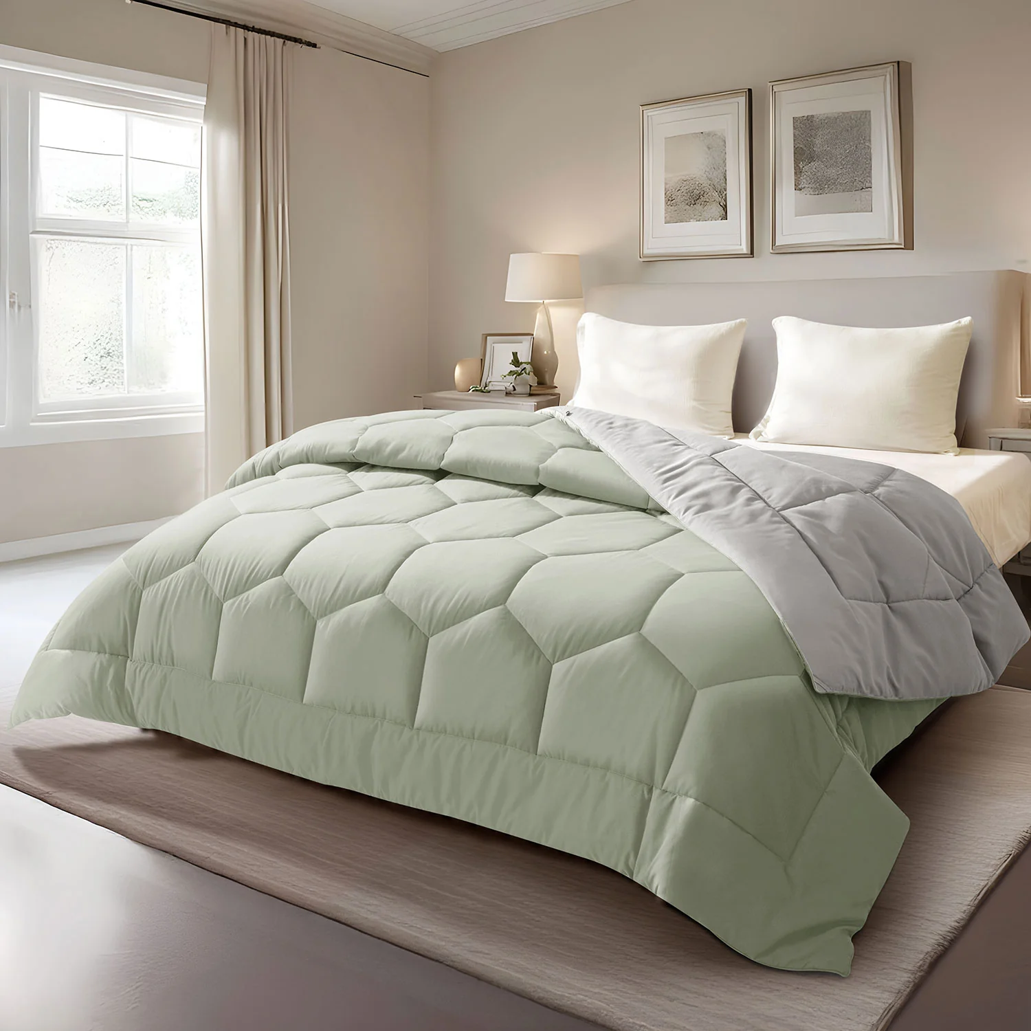 Vibgyor Microfiber Reversible Winter Quilt - 500 GSM - Image 29