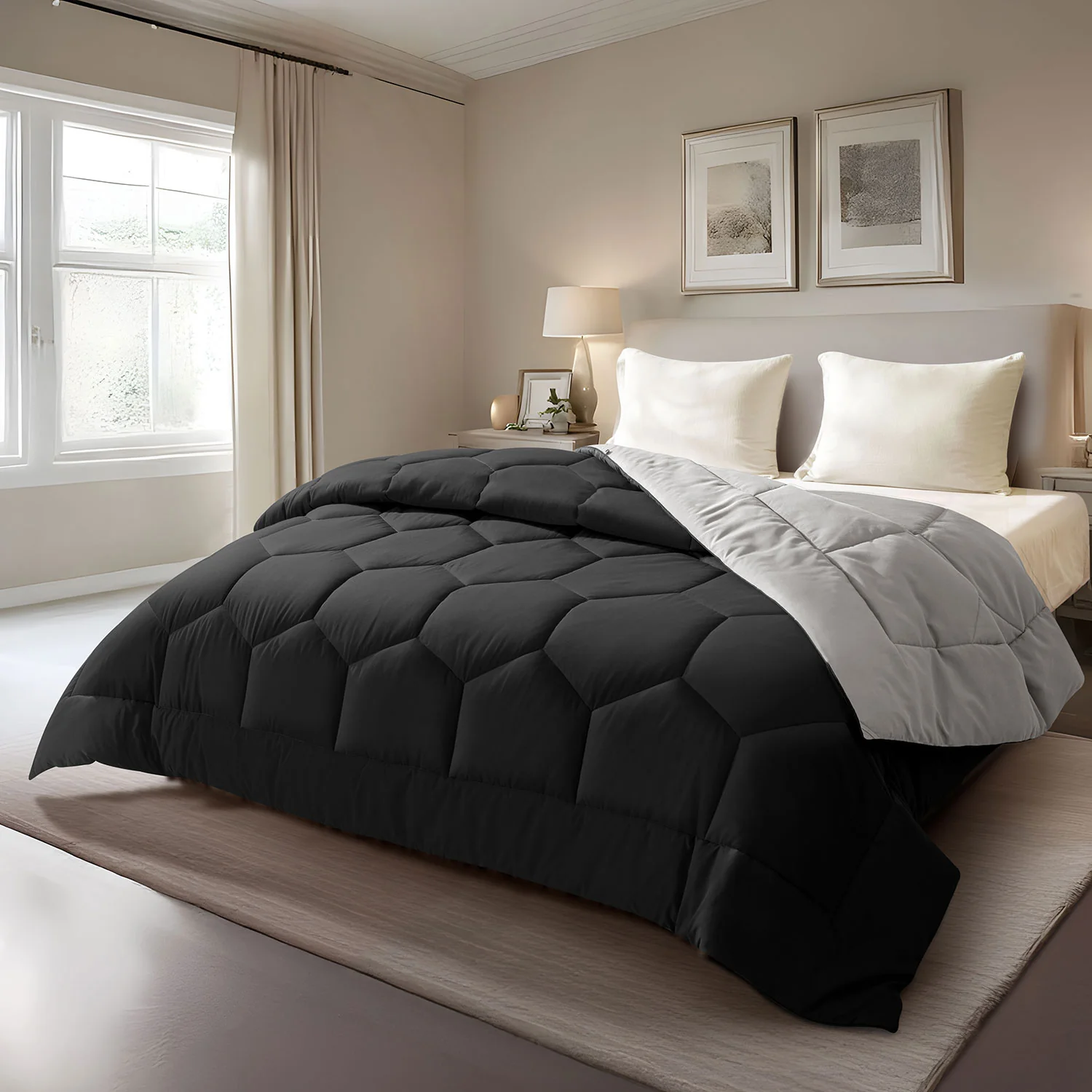 Vibgyor Microfiber Reversible Winter Quilt - 500 GSM - Image 5