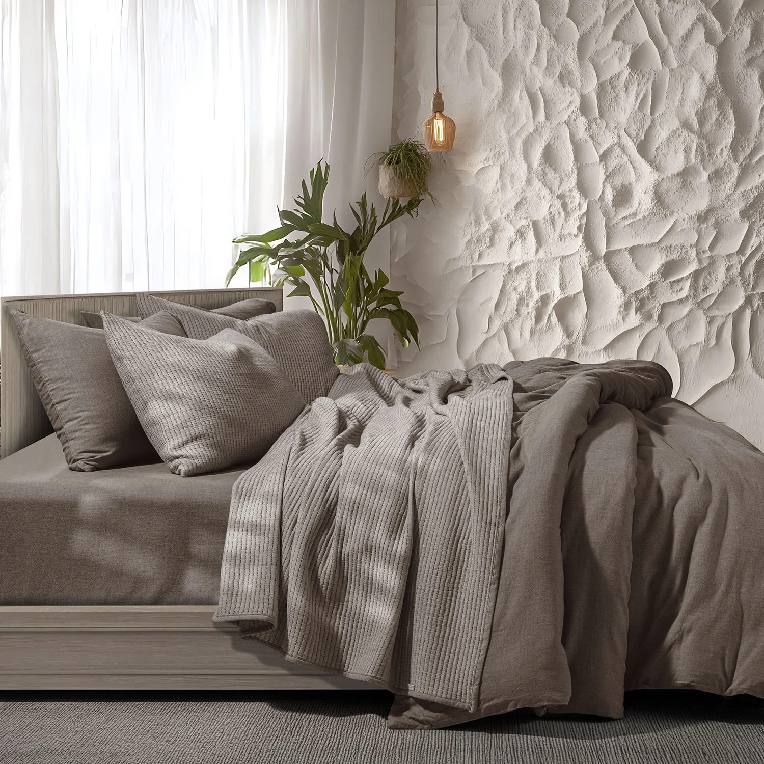 Linen Cotton Quilted Bed Spread Set – Lightweight All-Season Comfort - Image 12