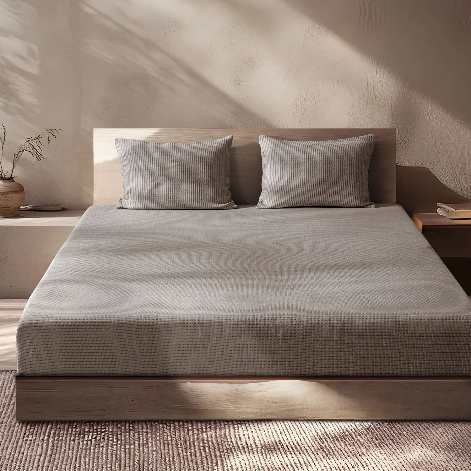 Linen Cotton Quilted Bed Spread Set – Lightweight All-Season Comfort - Image 14