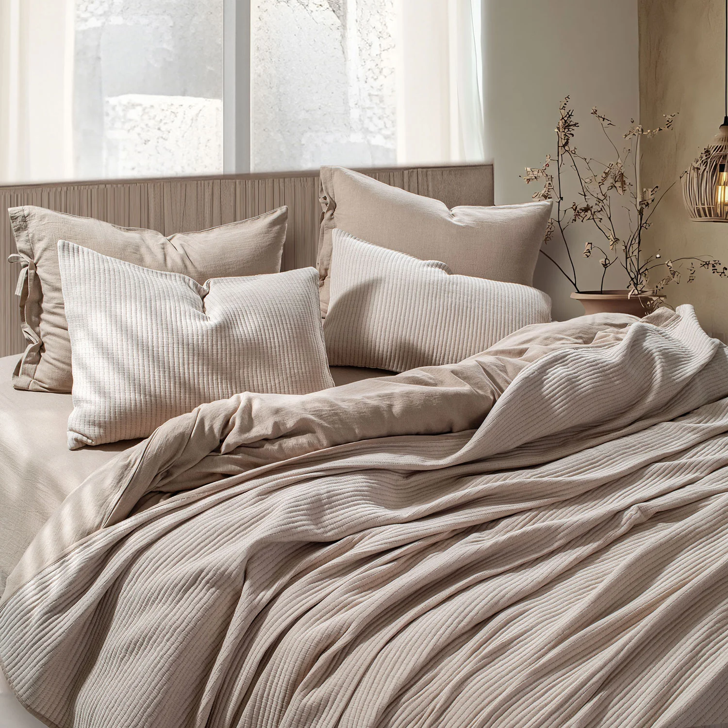 Linen Cotton Quilted Bed Spread Set – Lightweight All-Season Comfort - Image 18