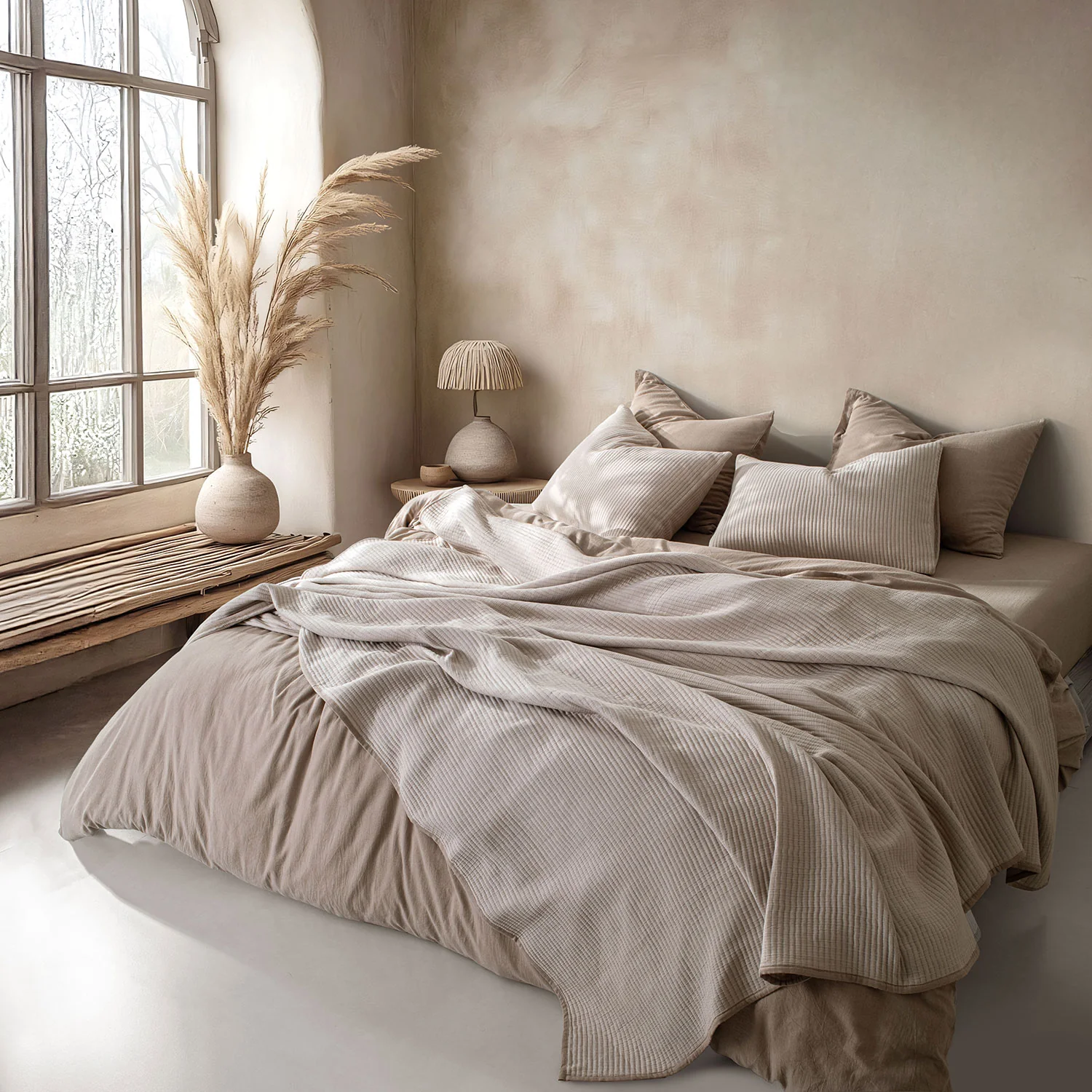 Linen Cotton Quilted Bed Spread Set – Lightweight All-Season Comfort - Image 19