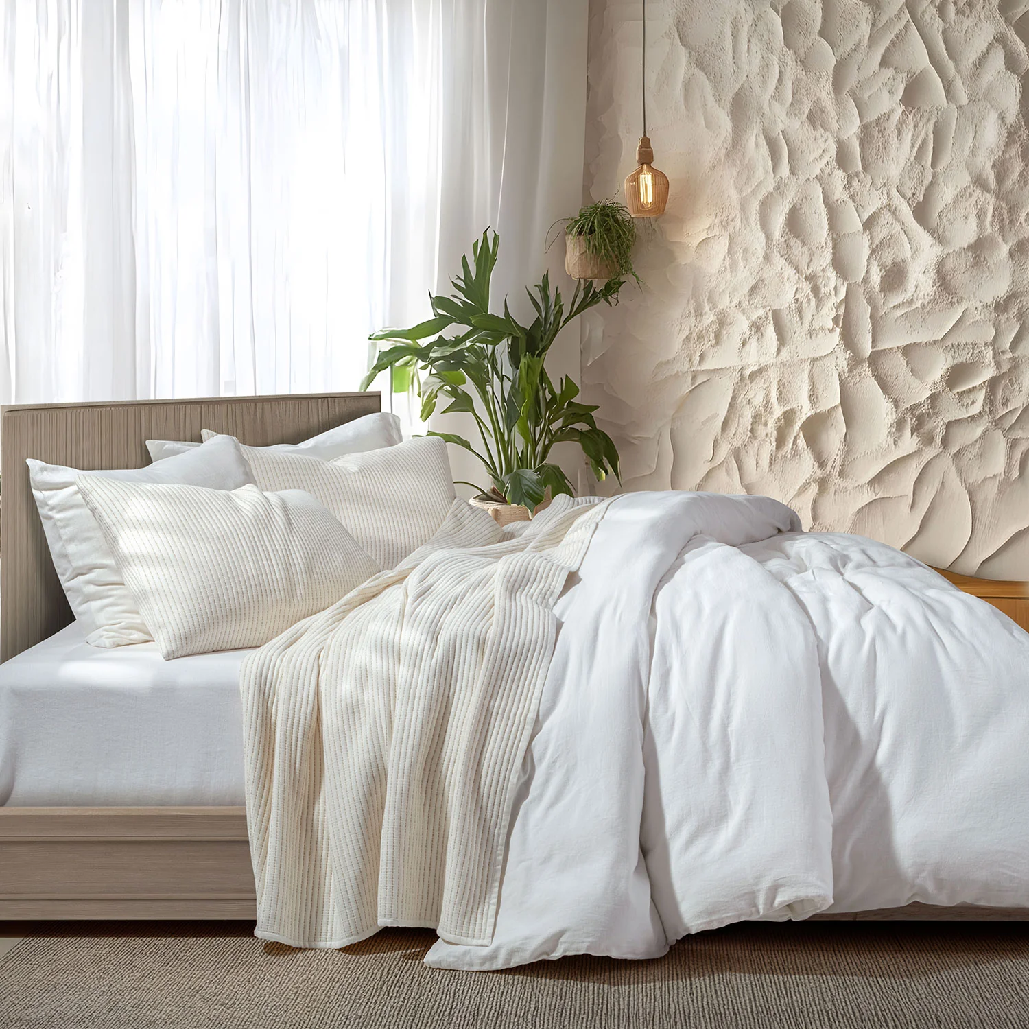 Linen Cotton Quilted Bed Spread Set – Lightweight All-Season Comfort - Image 8